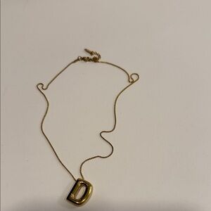 Elegant Gold Initial D Necklace